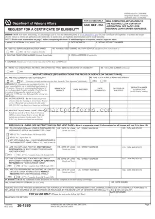 Blank VBA VA 26-1880 PDF Template