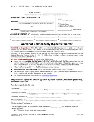 Blank Waiver Service PDF Template