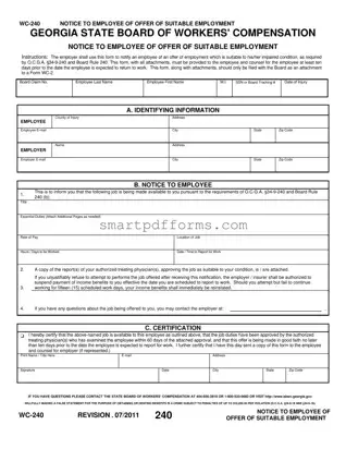 Blank Wc 240 Georgia PDF Template