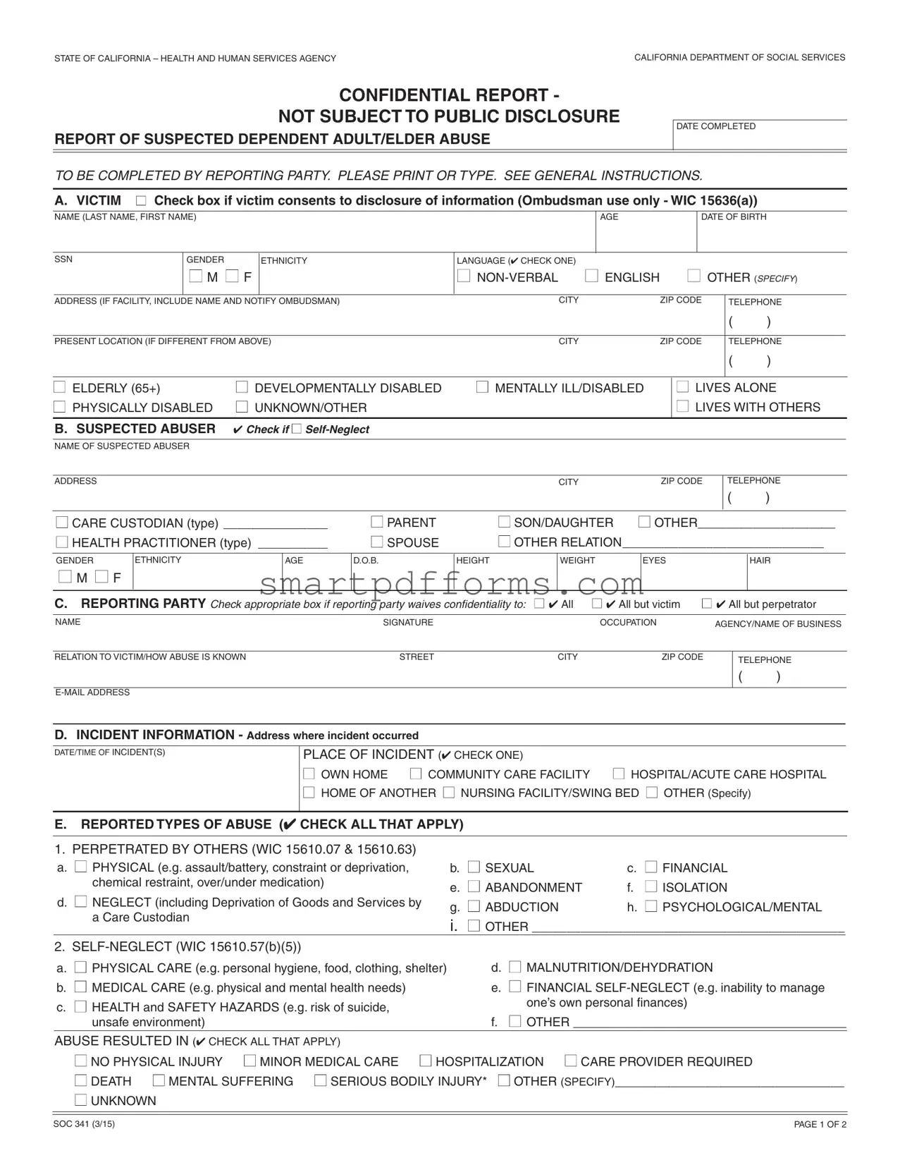 Blank Soc 341 PDF Template