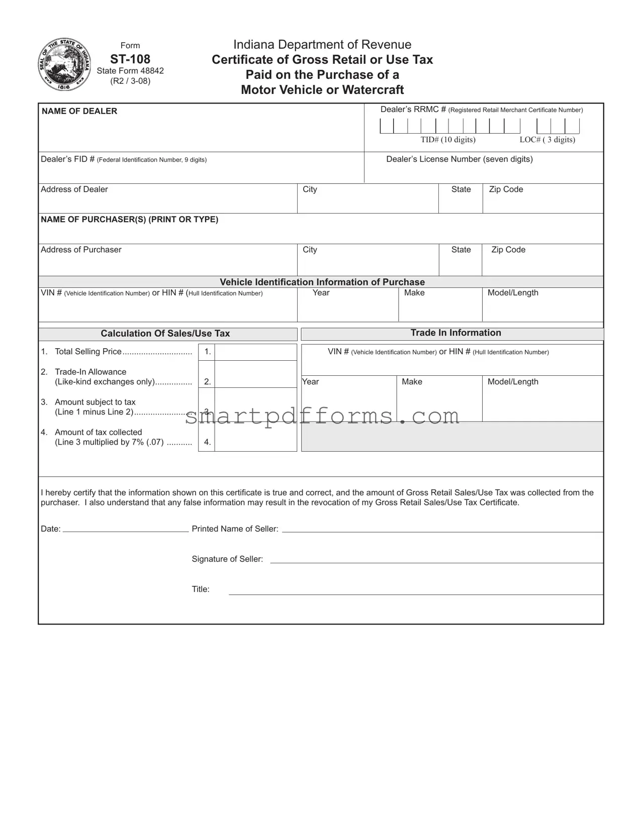 Blank St 108 PDF Template