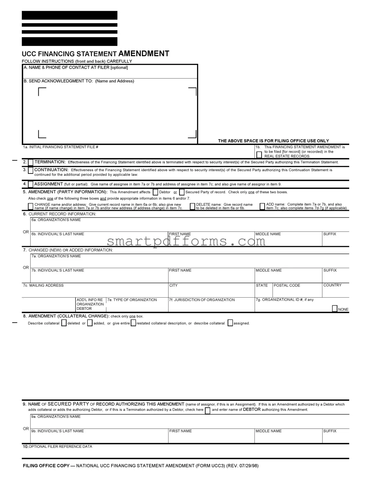 Blank Ucc3 PDF Template