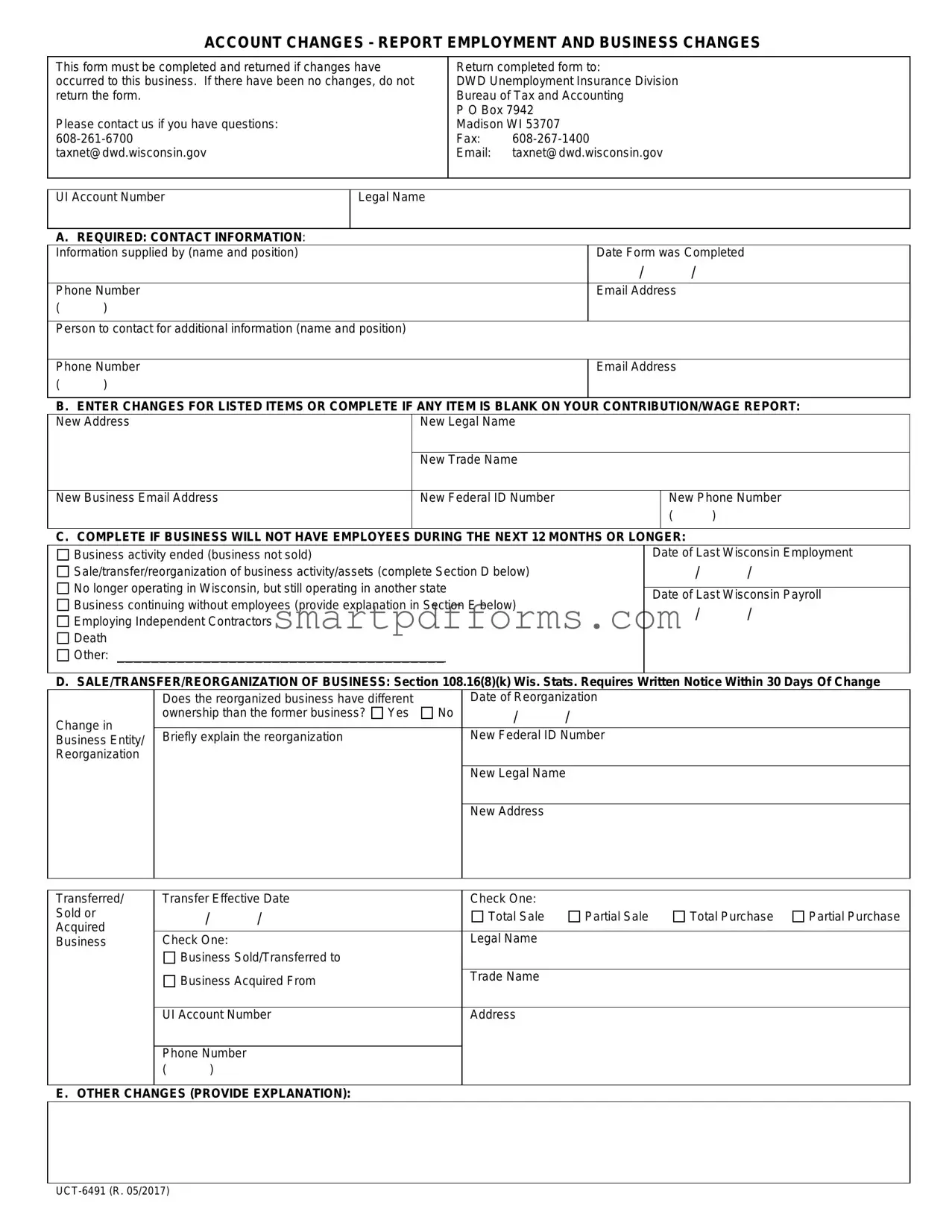Blank Uct 6491 PDF Template