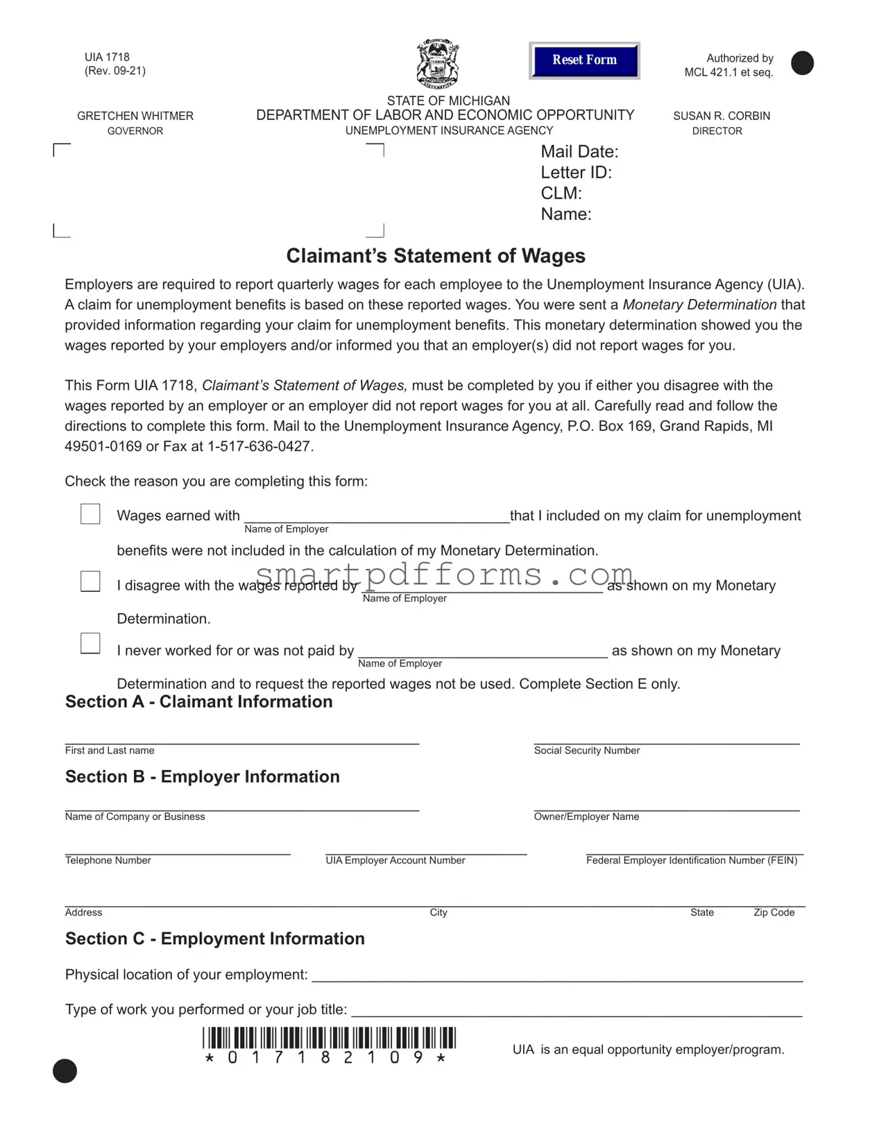 Blank Uia 1718 PDF Template