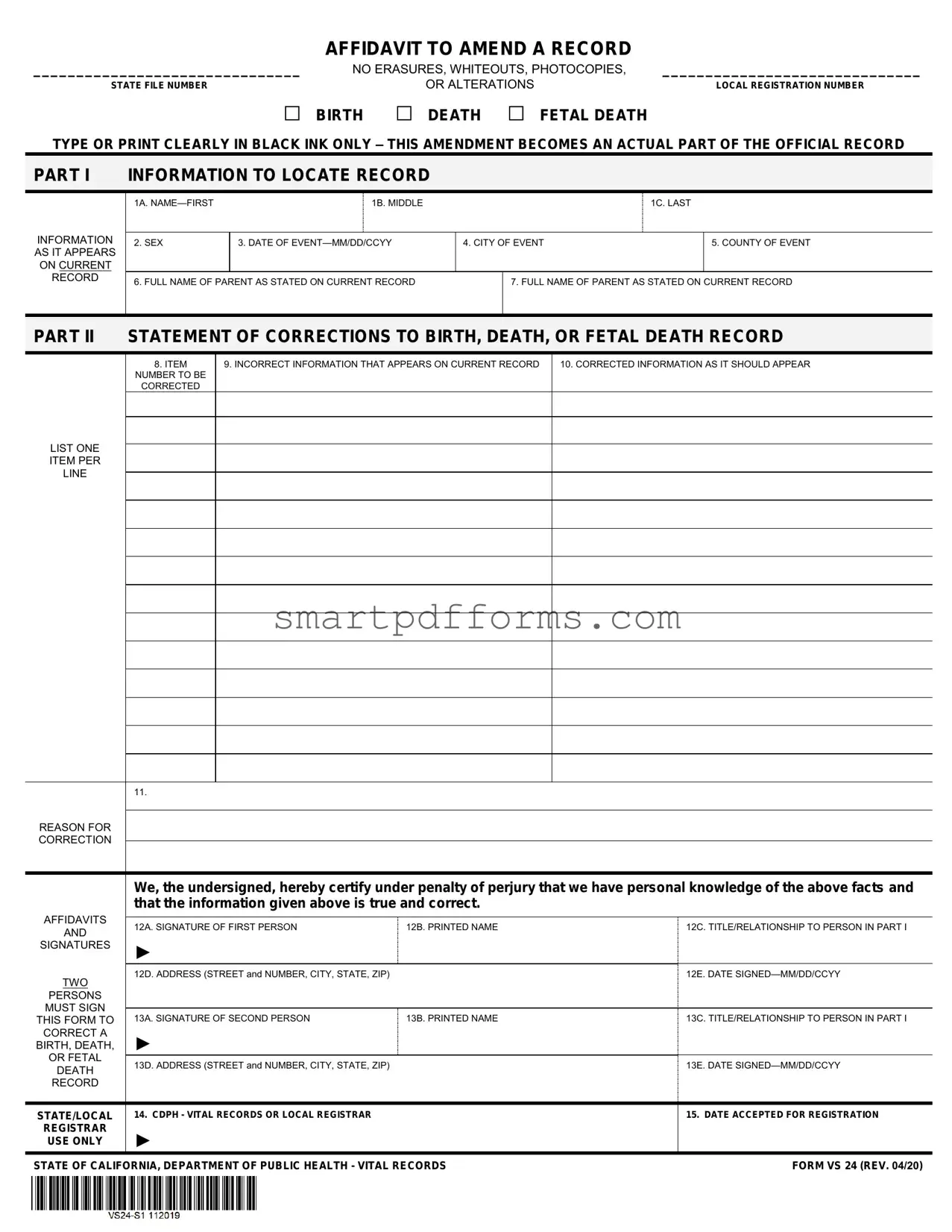 Blank Vs 24 C PDF Template