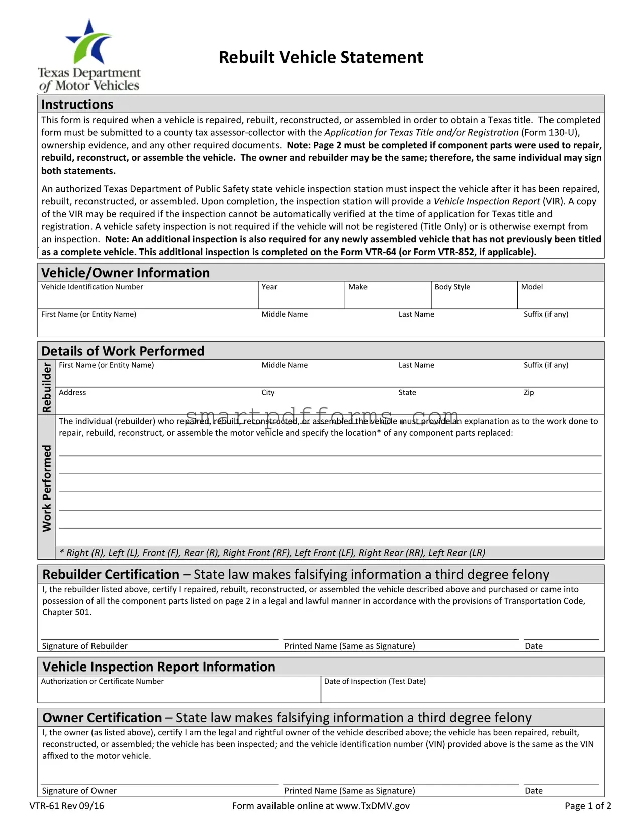 Blank Vtr 61 PDF Template
